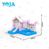 Château Gonflable Extérieur YOJA Combo pour Enfants, Structure Gonflable en Tissu Oxford avec Piscine à Balles, Installation Facile, 3 Personnes, Garantie 1 An