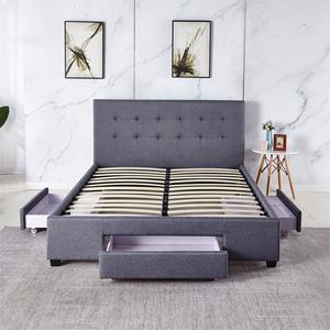 Nuovo Design letto matrimoniale moderno lusso Full Size 3 cassetti telaio per mobili per la casa set camera da letto - Product Image 3