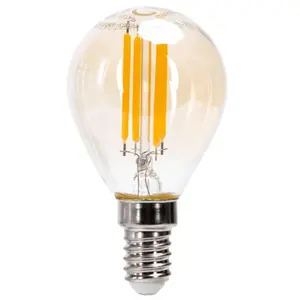 Bombilla LED de filamento Mbar G45 E14 6W con diseño retro, de bajo consumo, ideal para iluminación decorativa. - Product Image 1