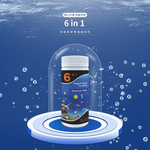 6 In 1 Water Test <b>Strips</b> For Aquarium And Fish Pond Multi Element Test Kit Easy Operation 50 100 <b>Strips</b> - Product Image 1