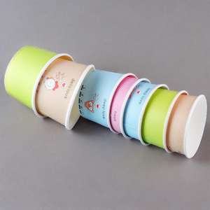 Gobelets et bols en papier écologiques jetables de 4 oz, 8 oz et 16 oz avec couvercles pour contenir des glaces, des gelatos, des coupes glacées et des biscuits - Product Image 6