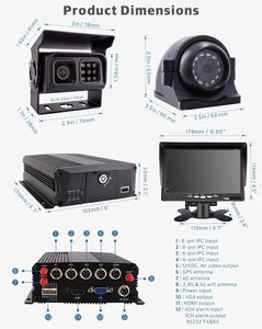 Sistema di Telecamere Impermeabili JOINLGO H.264/H.265 4G LTE GPS WiFi <span class=keywords><strong>NVR</strong></span> 2K 4MP IP per Gestione Flotte di Autobus/Camion, Controllo Remoto in Tempo Reale tramite PC/APP - Product Image 5