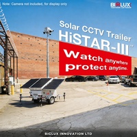 HiSTAR Mobile Solar-Überwachungsturm CCTV-Anhänger 3*450W Solarmodule 14400Wh Akku 6,5m Teleskopmast-Anhänger