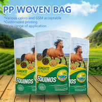 Bolsa Tejida de PP Laminada con BOPP de 25 kg para Envasado de Alimentos para Aves y Ganado, Sacos Impresos Personalizados de Alto Brillo Resistentes a la Humedad