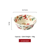 Style rétro nordique haute beauté maison Restaurant petit déjeuner bol assiette plateau de rangement noël assiette en céramique ensemble vaisselle en porcelaine
