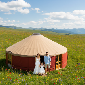 Tenda a Tubo Stile Yurta Mongola per Quattro Stagioni con Una Camera da Letto, Tessuto in PVC Impermeabile e Costruzione a Quattro Strati - Product Image 2