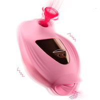 Vibrateur à double tête pour stimulation mammaire et clitoridienne, design convivial, avec fonction de succion, pour femmes