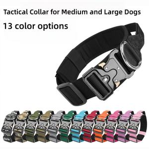 Großhandel Haustierhund Accessoires Kampf Dickes Nylon Taktisches Training Metallverschluss Luxus Großer Hundehalsband - Product Image 2