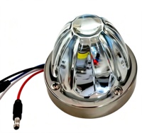 Stroboskop-Blinklicht im Klassischen Stil Zweifarbig 360 Rot-Weiß Notfall-Wassermelonenlicht Rotierend 3-Modus 360 °   Glas-Leuchtturmleuchte