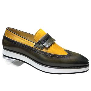 Zapatos Oxford Casuales de Negocios para Hombre, Personalizados, de Cuero Vacuno con Brocado, Antideslizantes, de Lujo, Alta Calidad, Excelentes - Product Image 1
