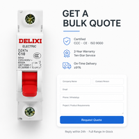 Interruptor Automático Miniatura Delixi 1P MCB para Riel DIN, 6kA 400V, Curva C, Protección Térmica Magnética para Sistemas Eléctricos Domésticos