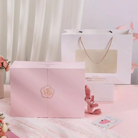 Boîte cadeau rose et violette haut de gamme, boîte vide pour anniversaire, boîte souvenir premium pour la Saint-Valentin, emballage pour rouge à lèvres