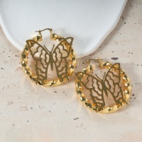 Anting Hoop Spiral Hello Kitty yang Sedang Tren, Baja Tahan Karat 304 Berlapis Perak/Emas, Tahan Air, Tidak Luntur, Anime Kartun Lucu.