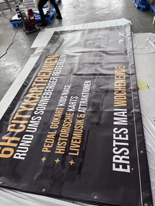 Bannières de <span class=keywords><strong>vinyle</strong></span> de PVC imprimées par coutume résistante pour la publicité extérieure avec la double impression dégrossie durable et imperméable - Product Image 2