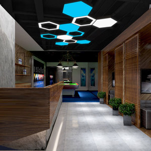 Modern LED Pendant <b>Light</b> Gold Stainless Steel <b>Office</b> <b>Ceiling</b> Lamp 3500K Warm White Dimmable Switch Control Adjustable Height - Product Image 4