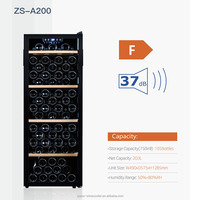 Réfrigérateur à vin 200L pour fêtes, terrasses extérieures, barbecues – 82 bouteilles, compresseur, autoportant, étagères en bois