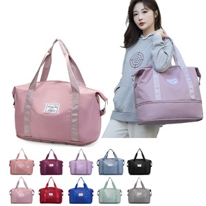 대용량 방수 확장 Oem 야외 접이식 캐리 주말 여행 더플 백 건조 습식 별도 피트니스 가방 - Product Image 1