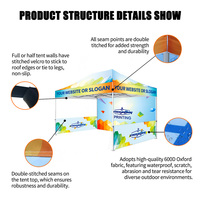 Carpa de Exhibición Plegable de Aluminio con Certificado CE, Resistente a los Rayos UV, de 10x15 pies, para Eventos al Aire Libre, Publicidad, Ferias Comerciales