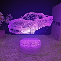 Vente directe d'usine, charmante veilleuse 3D, 7 couleurs réglables, logo personnalisé, lampe décorative pour adolescents