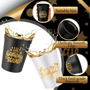 Bulksale 16oz Reusable <b>Plastic</b> Stadium Coffee Mug with Custom Logo Straw Portable for Weddings & Promotions - Product Image 3