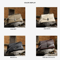 Tas Selempang Wanita Kulit Asli Desainer Mewah OEM Kustom, Gaya Retro, Kulit Nabati, untuk Wanita