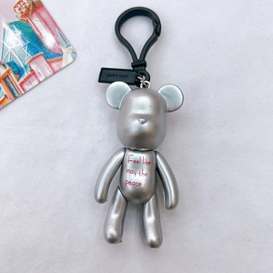 Llavero de peluche de oso de PVC de 3 pulgadas, creativo, de dibujos animados, accesorio para colgar en la bolsa, pequeño regalo - Product Image 6