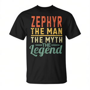 Zephyr The Man The Myth The Legend T-shirt à manches courtes unisexe à col rond, chemise promotionnelle - Product Image 2