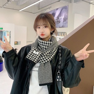 Wholesale Plaid <b>Scarf</b> High Quality Winter Strip Shaped Collar <b>Scarf</b> for Women Warm Knitted Neck <b>Scarf</b> - Product Image 3