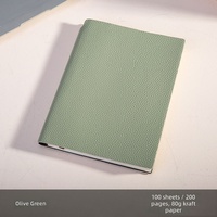 Carnet A5 à couverture souple, personnalisé, élégant, avec couverture en PU grain litchi, cadeau idéal pour les réunions d'affaires et les agendas étudiants