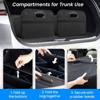 Organisateur de coffre de voiture pliable LC, boîte de rangement 35L en tissu Oxford 600D, organisateur de coffre arrière avec poignées pour SUV, berline, véhicule