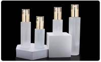 Flacon pulvérisateur en verre dépoli rechargeable de 20 ml, 30 ml, 40 ml, 60 ml, 80 ml, 100 ml, 120 ml avec pompe à pression pour sérum, crème et liquides de soin de la peau