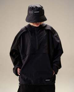 Veste Supertramp à demi-zip, fermetures éclair imperméables, coupe ample, en nylon, coupe-vent avec ventilation frontale - Product Image 3