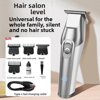 Tondeuse à cheveux électrique pour usage domestique, batterie 2000-4000 mAh, tête de lame lavable, coiffure professionnelle pour têtes huilées