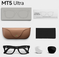 Gafas Inteligentes MT5 ULTRA AI con Cámara de 8MP, Estuche de Carga, WiFi6, Traducción por IA, Control por Voz y Lentes Anti-luz Azul