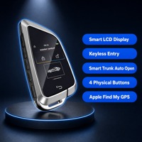Clé de voiture intelligente Kaifute CF588 avec écran tactile LCD, entrée sans clé, anti-perte, universelle, pour véhicules à démarrage par bouton-poussoir, OEM ODM