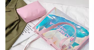 Bolso de Playa Transparente Impermeable Holográfico Iridiscente de TPU para Toallas, de Lujo para Mujer, Otoño, Shenzhen Hongfei - Product Image 4