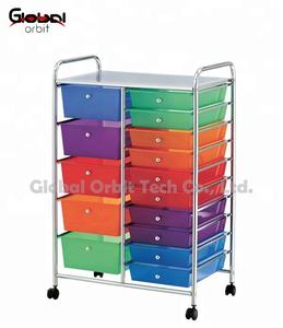 Chariot en métal en fer pliable écologique de type debout avec double niveaux pour l'utilisation de la vaisselle et du bol - Product Image 5