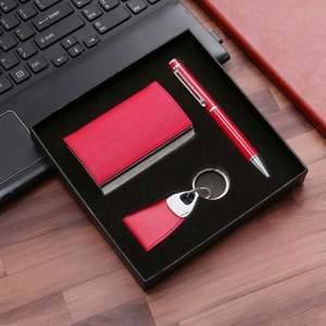 Personalized Business <b>Gift</b> <b>Set</b>: Metal Pen, Card Holder & Keychain - Corporate <b>Gifts</b> & Promotional Items - Product Image 2