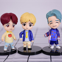 Großhandel 7-teiliges Set Bangtan Boys Kpop Star PVC-Figuren Auto-Anhänger Tortendekoration Sammlerstück Party-Geschenk Fandom-Artikel