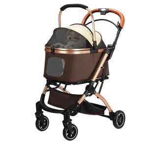 Échantillon gratuit : Poussette de voyage pliable multifonctionnelle 3 en 1 pour animaux de compagnie avec 4 roues - Product Image 1