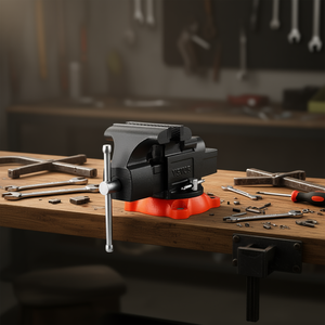 Morsa da banco multiuso da 5 pollici per impieghi gravosi con base girevole bloccabile, di grado industriale - Product Image 2