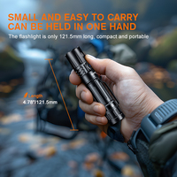 Lampe torche EDC magnétique SUPERFIRE 1800 lumens, rechargeable par USB, LED, étanche, en alliage d'aluminium, petite et portable pour le camping