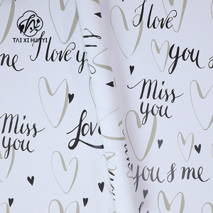 Papel de embalaje de ramo floral Corazón <span class=keywords><strong>en</strong></span> <span class=keywords><strong>amor</strong></span> impermeable papel de Arte de flor recubierto de un solo lado - Product Image 5