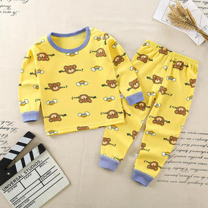 Pyjamas décontractés à manches longues avec dessin animé d'automne d'hiver 100% coton pour enfants pyjamas pour bébés filles et garçons pyjamas pour enfants - Product Image 2