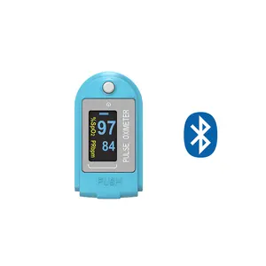 Oksimeter denyut ujung jari, pemantau oksigen olahraga Bluetooth SPO2