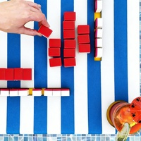 Tapis de Mahjong Flottant 32x32 Pouces – Accessoire de Jeu de Haute Qualité pour Piscine, Idéal pour Jeux de Cartes, Scrabble, Dominos, Poker
