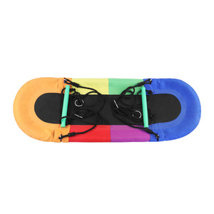 Columpio de Tela Oxford en Forma de Barco de 123 cm x 47 cm, Columpio Colgante para Niños con Pasamanos para Exteriores - Product Image 5