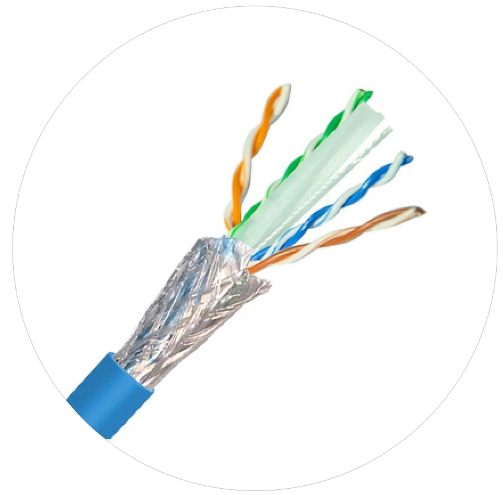 Indoor And Outdoor Internet Cable 4 Pair 23awg Sftp Utp Cat6 Lan Cable Wire Bc Cca Network Cable