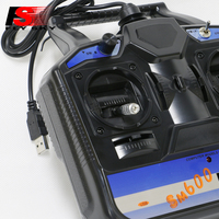 Simulateur de vol RC FS-SM600 6CH pour la formation de drone d'avion d'hélicoptère 3D avec adaptateur USB Support PC Windows