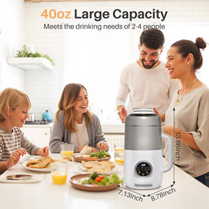 Máquina para Leche de Frutos Secos 10 en 1, Licuadora Eléctrica de 40 oz con Apagado Automático y Limpieza Automática para Leche Casera de Almendras, Avena, Soja y Coco - Product Image 3